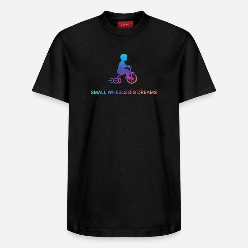 Petites roues : grands rêves - T-shirt unisexe décontracté en coton Supima – de SPREAD - noir