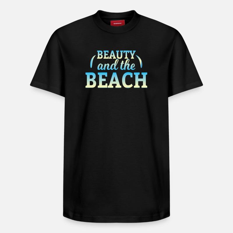 Beauté et plage - T-shirt unisexe décontracté en coton Supima – de SPREAD - noir