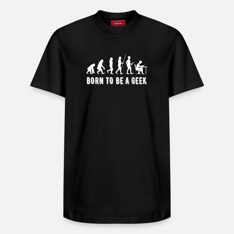 Né Geek: Évolution Tech - Relaxed Unisex Supima Cotton T-Shirt – by SPREAD - black