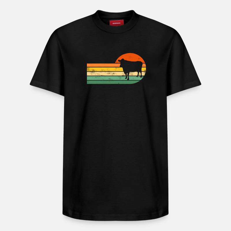 Vache Vaches - T-shirt unisexe décontracté en coton Supima – de SPREAD - noir