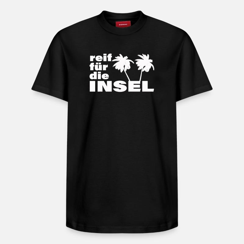 PRÊT POUR L’ÎLE - T-shirt unisexe décontracté en coton Supima – de SPREAD - noir
