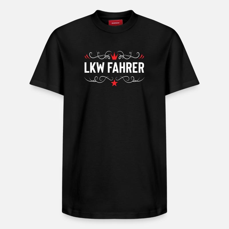 Profession de chauffeur routier - T-shirt unisexe décontracté en coton Supima – de SPREAD - noir