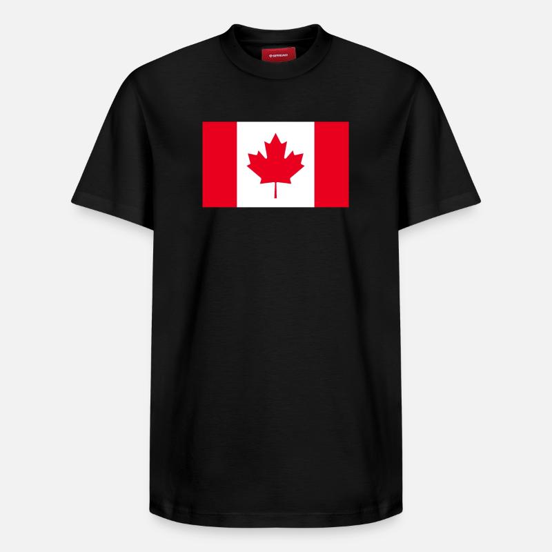 Drapeau du Canada - T-shirt unisexe décontracté en coton Supima – de SPREAD - noir