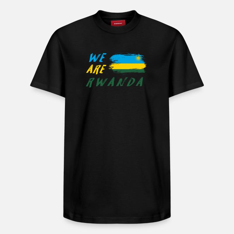 Nous sommes le Rwanda - T-shirt unisexe décontracté en coton Supima – de SPREAD - noir