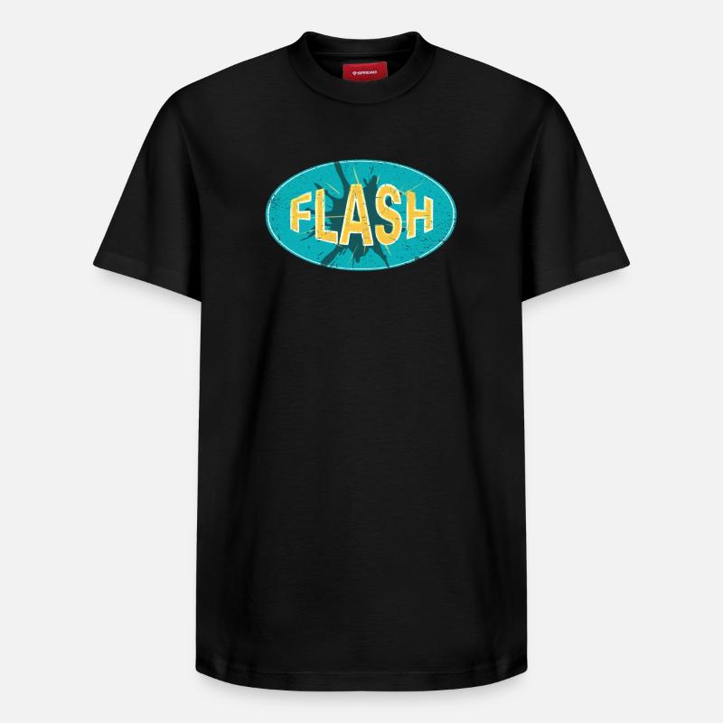 FLASH EMBLEM - Relaxed Unisex Supima Cotton T-Shirt – von SPREAD - Schwarz