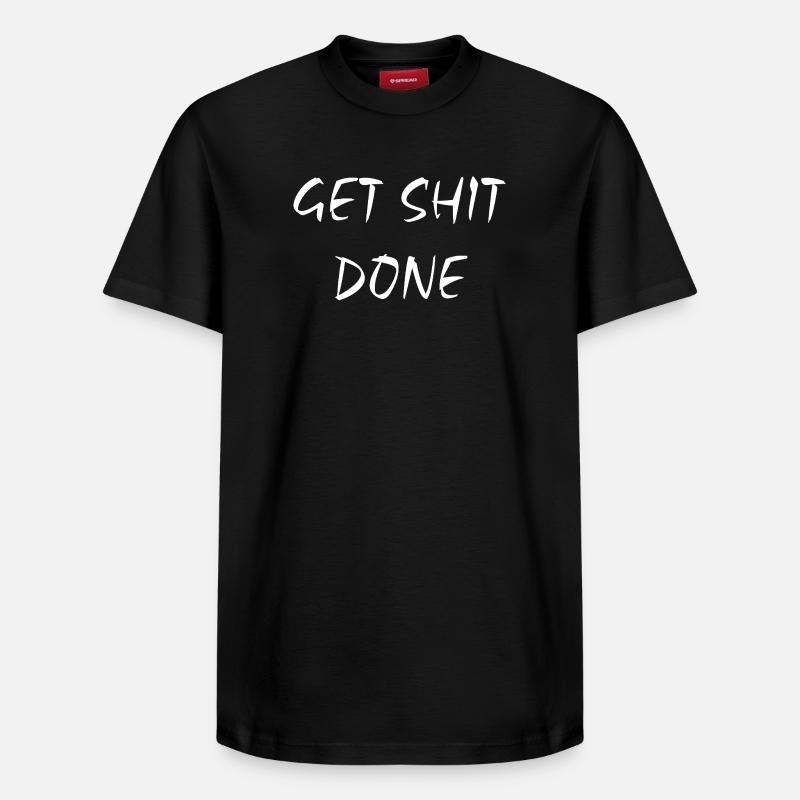 Get Shit Done - Relaxed Unisex Supima Cotton T-Shirt – von SPREAD - Schwarz