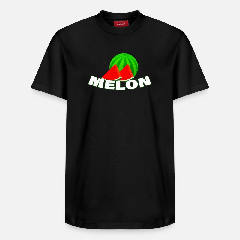 melon - T-shirt unisexe décontracté en coton Supima – de SPREAD - noir