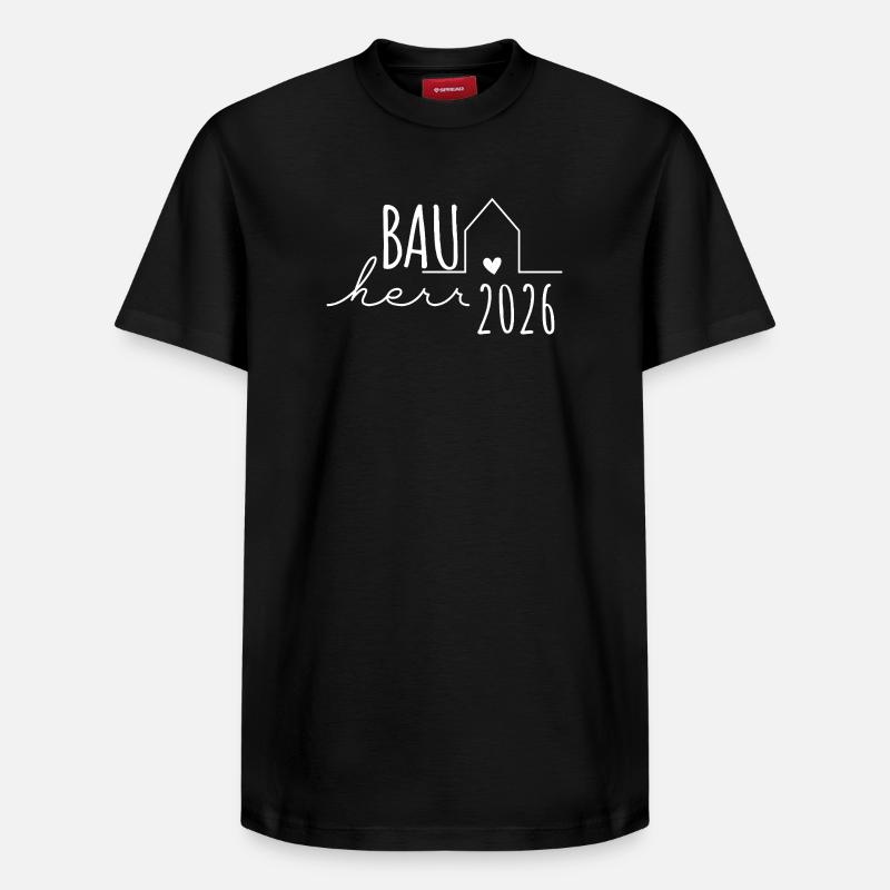 Constructeur 2026 - Builders Partnerlook Hausbau - T-shirt unisexe décontracté en coton Supima – de SPREAD - noir