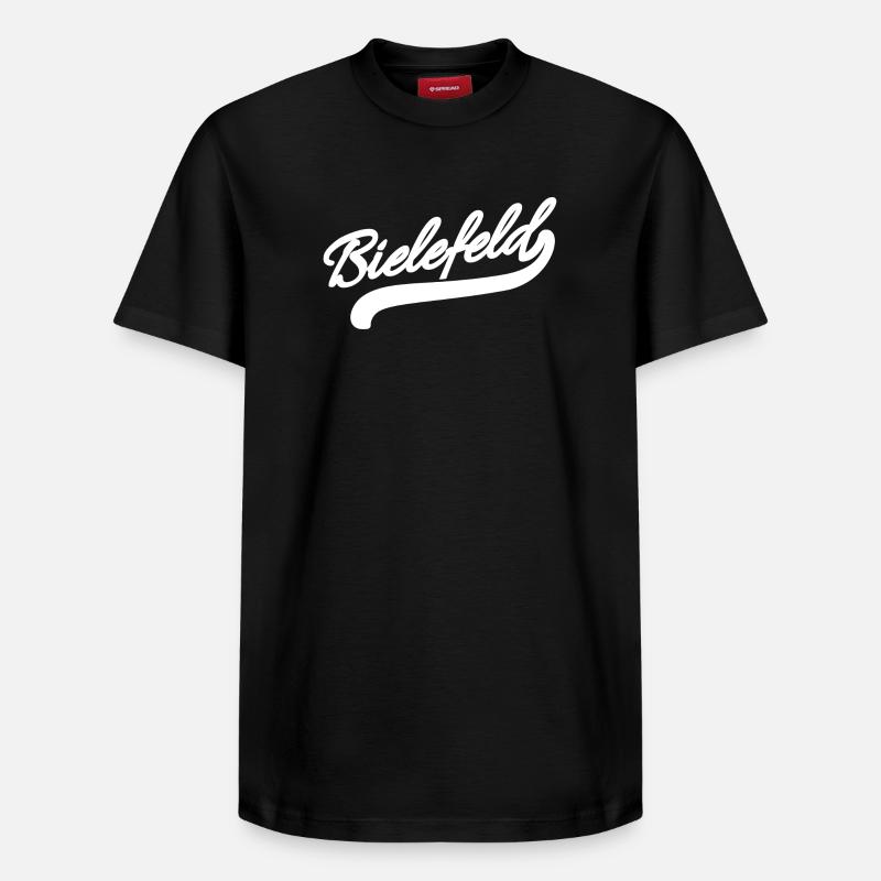 Bielefeld Retro - Relaxed Unisex Supima Cotton T-Shirt – von SPREAD - Schwarz