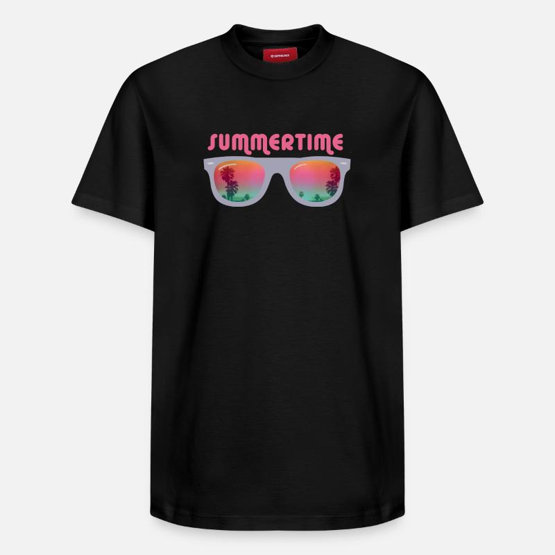 Summertime - Lunettes de soleil - T-shirt unisexe décontracté en coton Supima – de SPREAD - noir