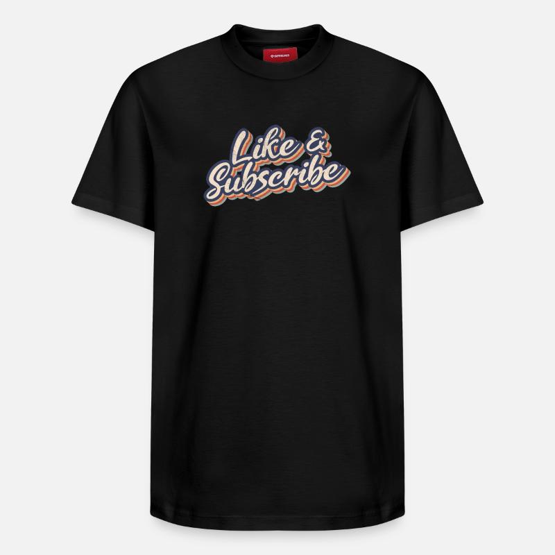 Like &Subscribe 70s Style - T-shirt unisexe décontracté en coton Supima – de SPREAD - noir