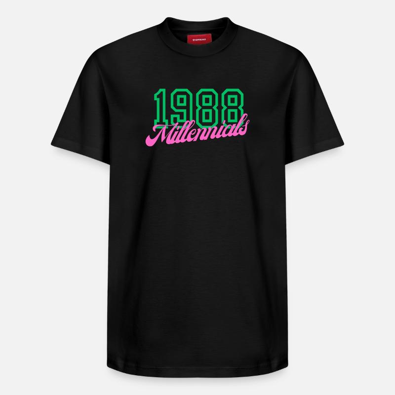 1988 Millennial Digital Keynote Design - T-shirt unisexe décontracté en coton Supima – de SPREAD - noir