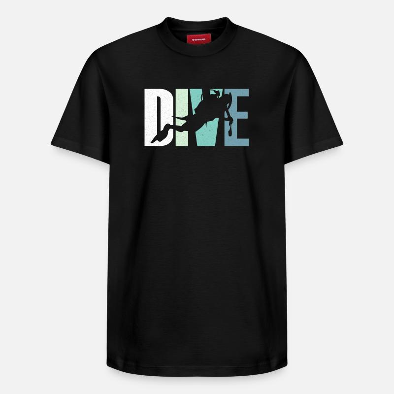 Plongeur - T-shirt unisexe décontracté en coton Supima – de SPREAD - noir