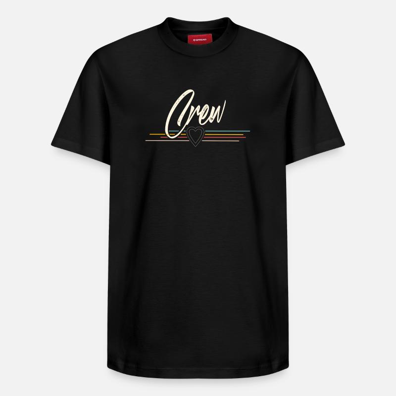 Équipage - T-shirt unisexe décontracté en coton Supima – de SPREAD - noir