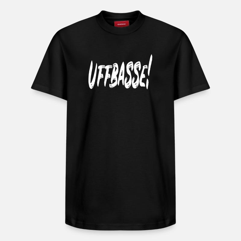 Uffbasse! - Relaxed Unisex Supima Cotton T-Shirt – von SPREAD - Schwarz
