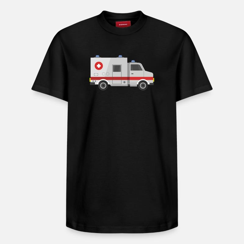 Ambulance - T-shirt unisexe décontracté en coton Supima – de SPREAD - noir