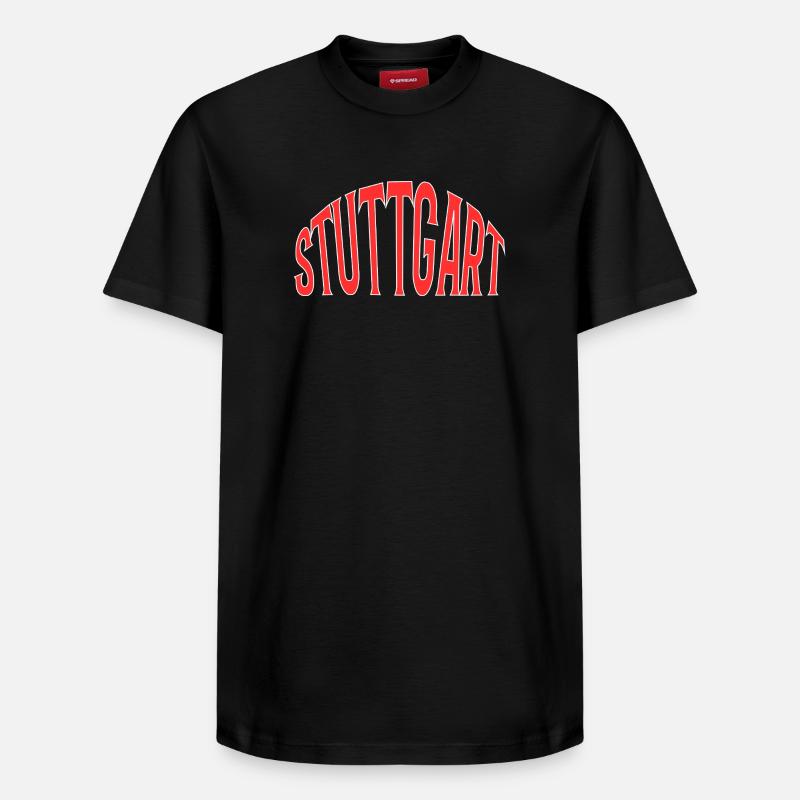 Stuttgart - T-shirt unisexe décontracté en coton Supima – de SPREAD - noir