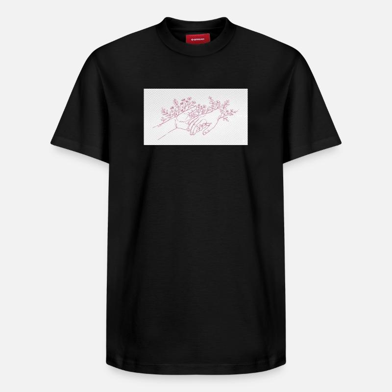 Main du Protecteur - T-shirt unisexe décontracté en coton Supima – de SPREAD - noir