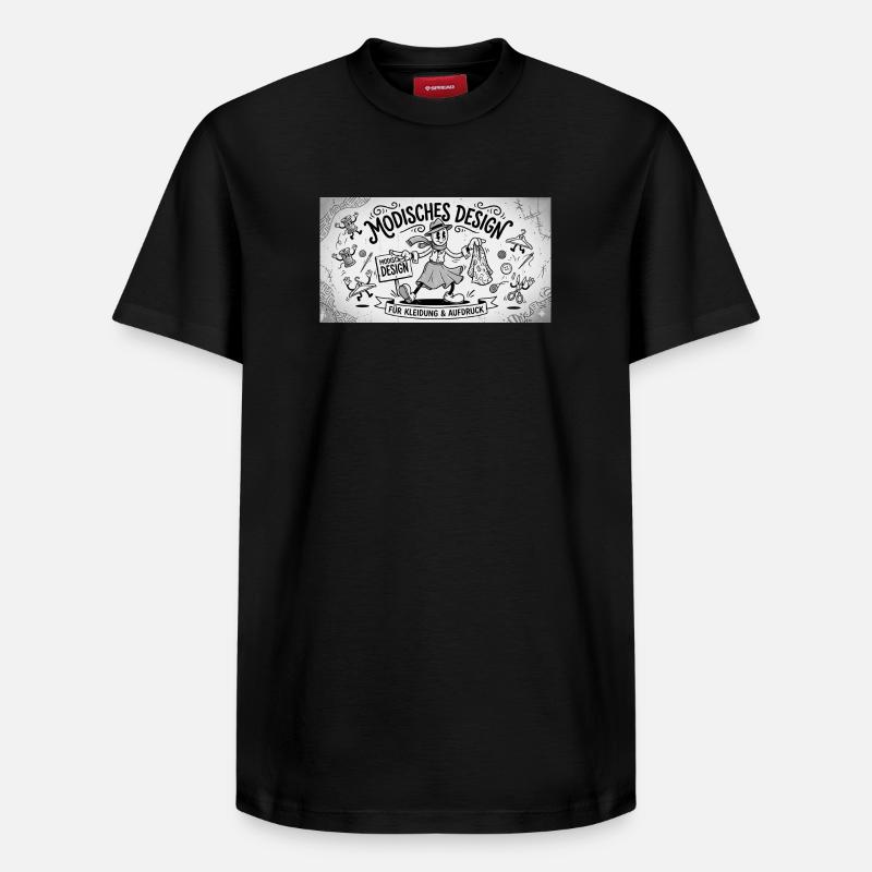 Nähkunst Modedesign Comic - Relaxed Unisex Supima Cotton T-Shirt – von SPREAD - Schwarz