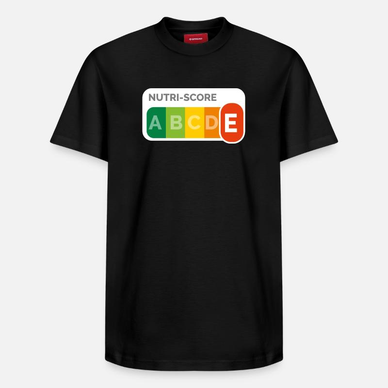 Nutri score E - T-shirt unisexe décontracté en coton Supima – de SPREAD - noir