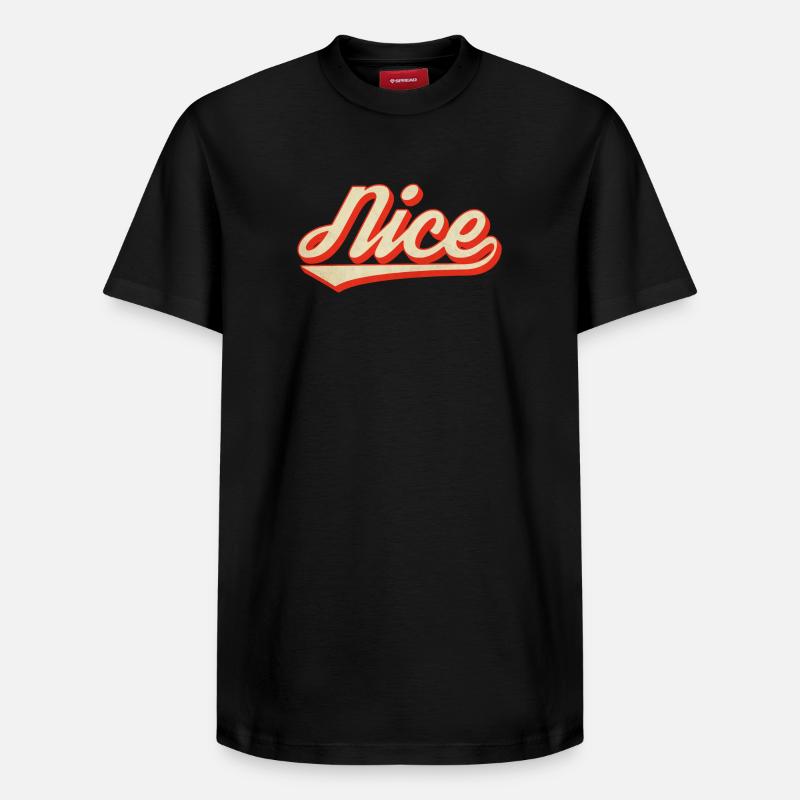 Joli lettrage rétro - T-shirt unisexe décontracté en coton Supima – de SPREAD - noir