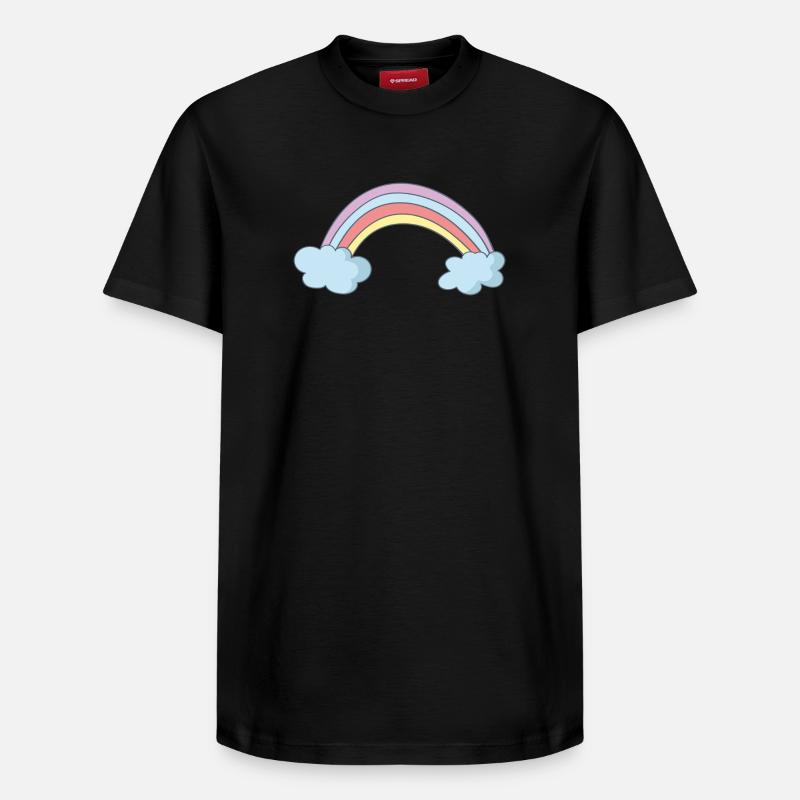 Arc-en-ciel - T-shirt unisexe décontracté en coton Supima – de SPREAD - noir