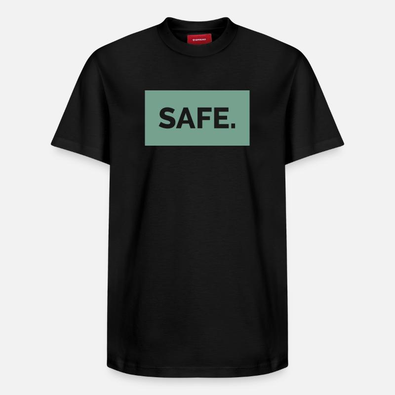 safe sicher absolut 100prozent geschenkidee - Relaxed Unisex Supima Cotton T-Shirt – von SPREAD - Schwarz