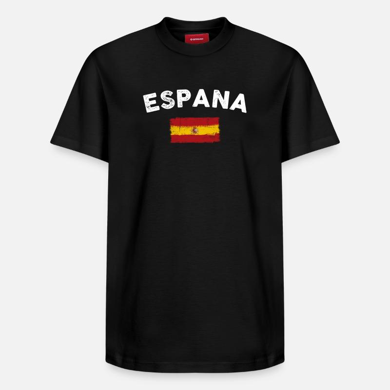 España Pinceau Drapeau Graphique - T-shirt unisexe décontracté en coton Supima – de SPREAD - noir
