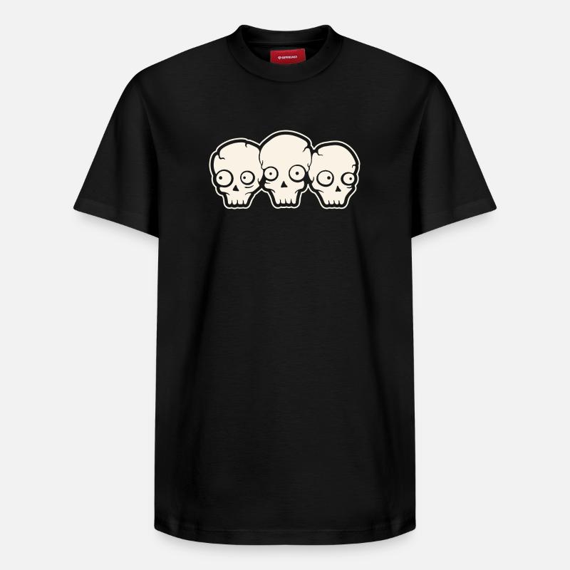 Skull - Relaxed Unisex Supima Cotton T-Shirt – by SPREAD - black