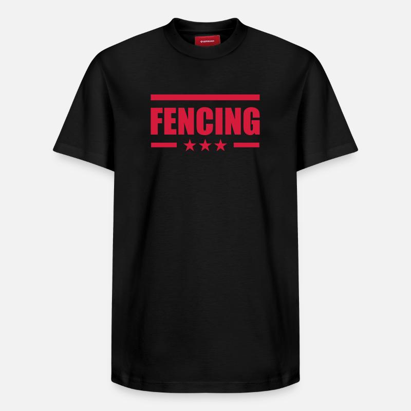 Fencing - Relaxed Unisex Supima Cotton T-Shirt – von SPREAD - Schwarz