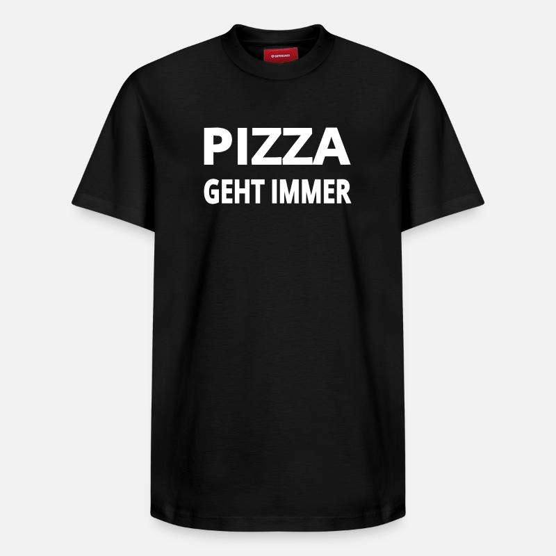 Pizza - T-shirt unisexe décontracté en coton Supima – de SPREAD - noir