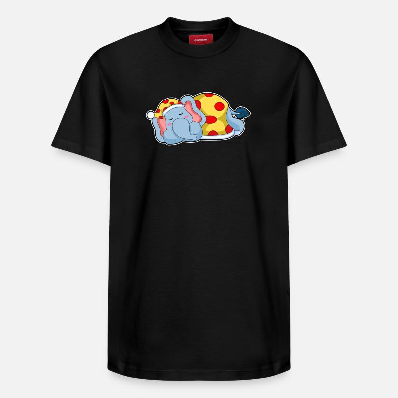 Pyjama de couchage éléphant - T-shirt unisexe décontracté en coton Supima – de SPREAD - noir