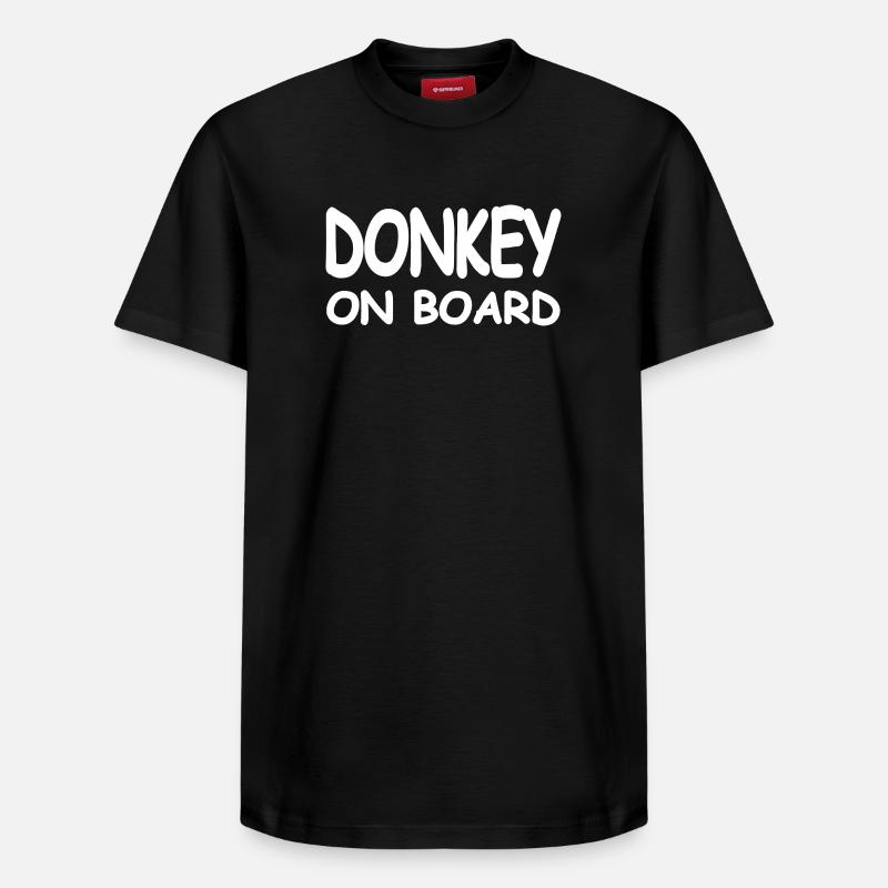 âne - T-shirt unisexe décontracté en coton Supima – de SPREAD - noir