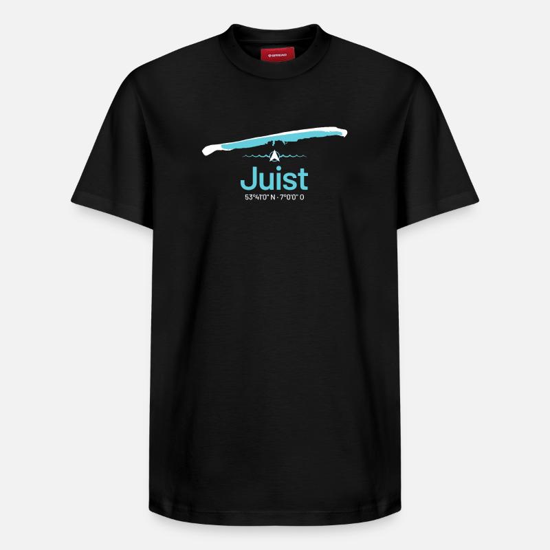 Juist | Carte de conception - T-shirt unisexe décontracté en coton Supima – de SPREAD - noir