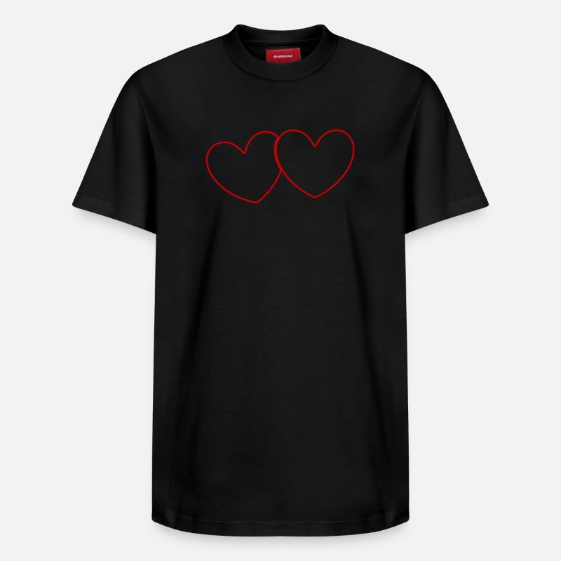 Saint-Valentin, Saint-Valentin, Saint-Valentin - T-shirt unisexe décontracté en coton Supima – de SPREAD - noir