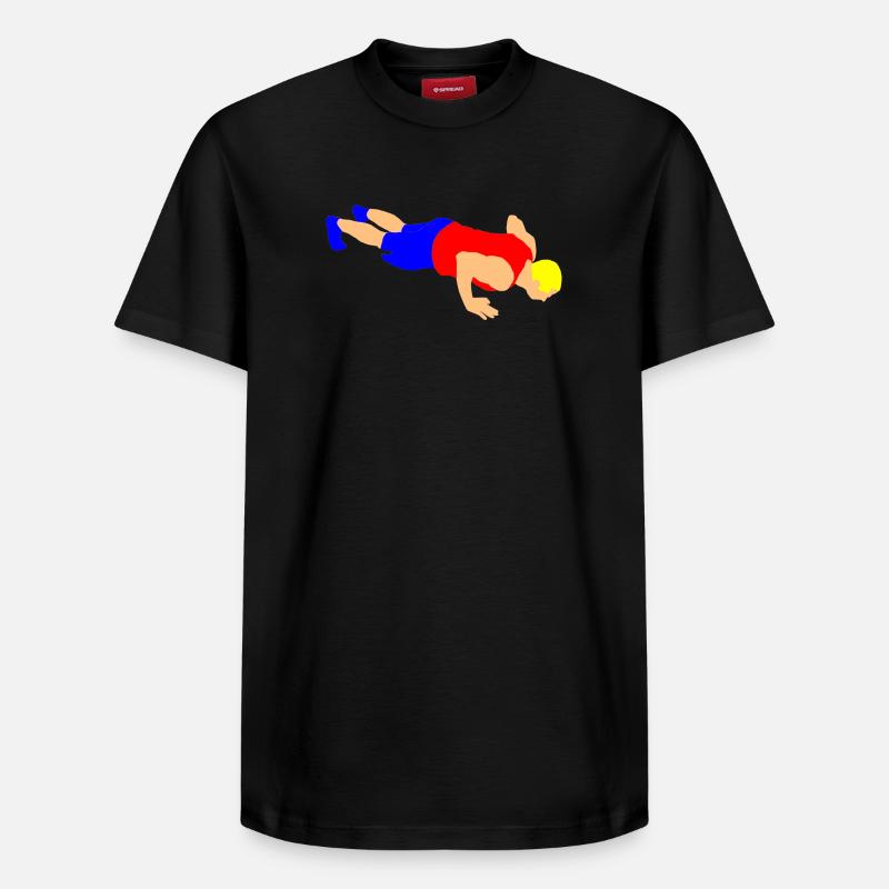 Pompes - T-shirt unisexe décontracté en coton Supima – de SPREAD - noir