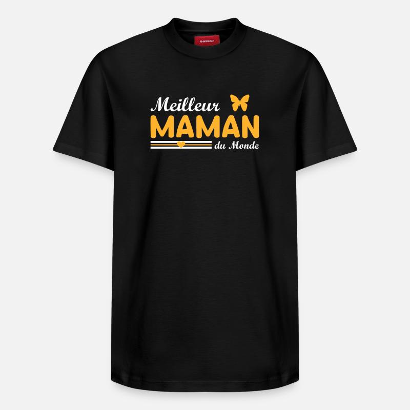 Beste Mutter der Welt - Relaxed Unisex Supima Cotton T-Shirt – von SPREAD - Schwarz