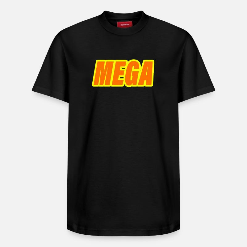 méga - T-shirt unisexe décontracté en coton Supima – de SPREAD - noir