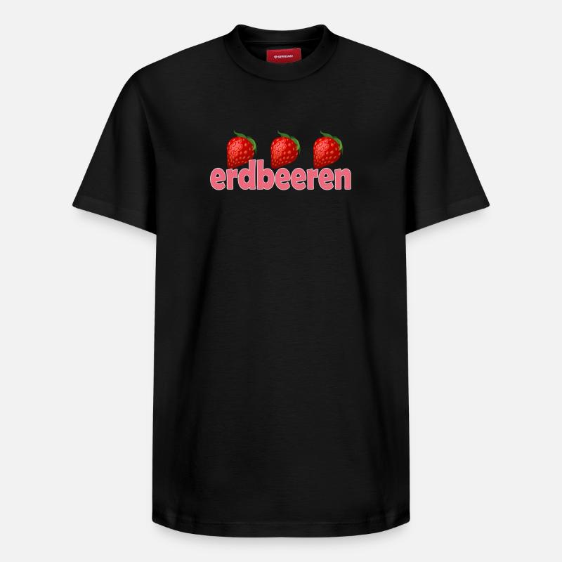 Fraises - T-shirt unisexe décontracté en coton Supima – de SPREAD - noir