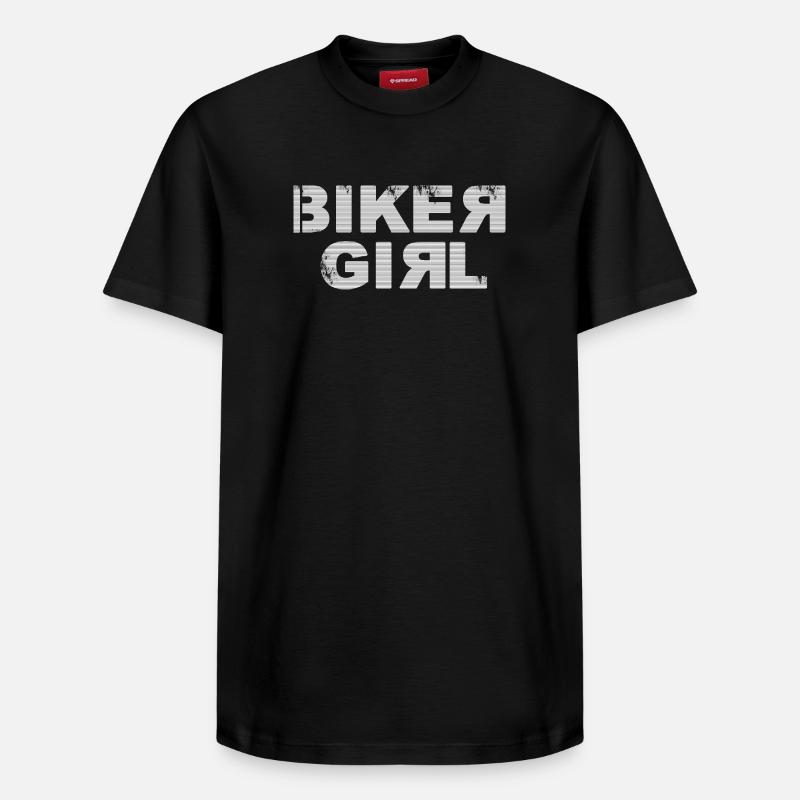 Biker Girl 1 - T-shirt unisexe décontracté en coton Supima – de SPREAD - noir