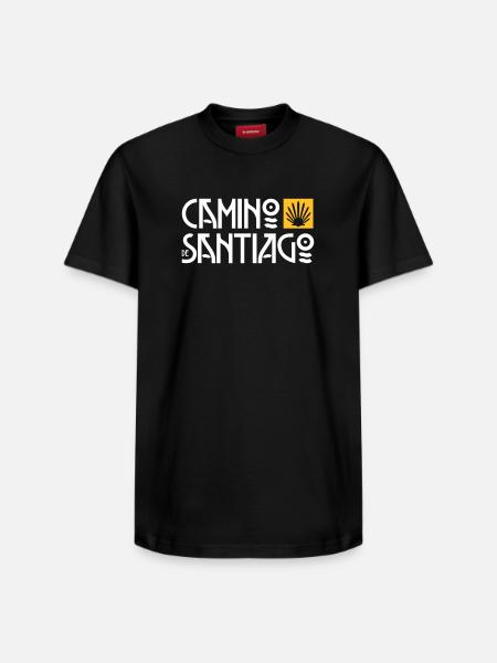 Camino de Santiago | Cammino di Santiago | Refuso Art Deco - T-shirt unisex con vestibilità rilassata in cotone Supima – di SPREAD - nero