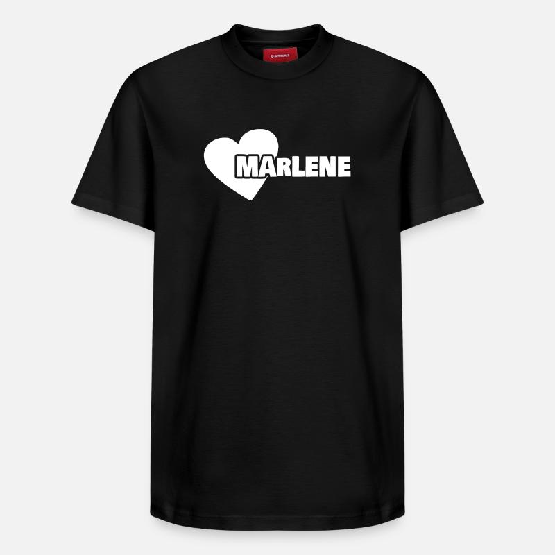Prénom Marlene - T-shirt unisexe décontracté en coton Supima – de SPREAD - noir