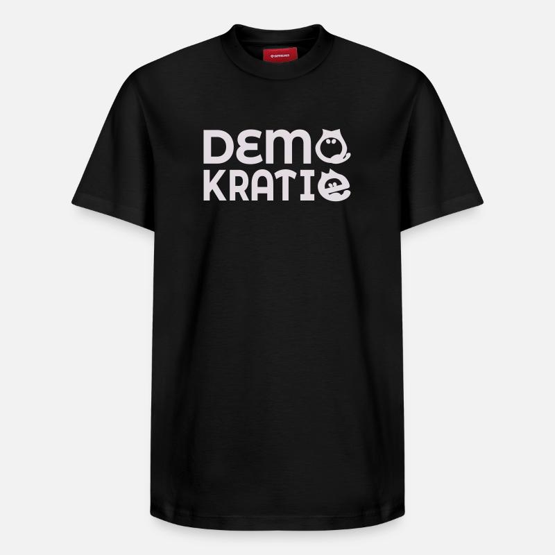 Cat Democracy - Relaxed Unisex Supima Cotton T-Shirt – by SPREAD - black