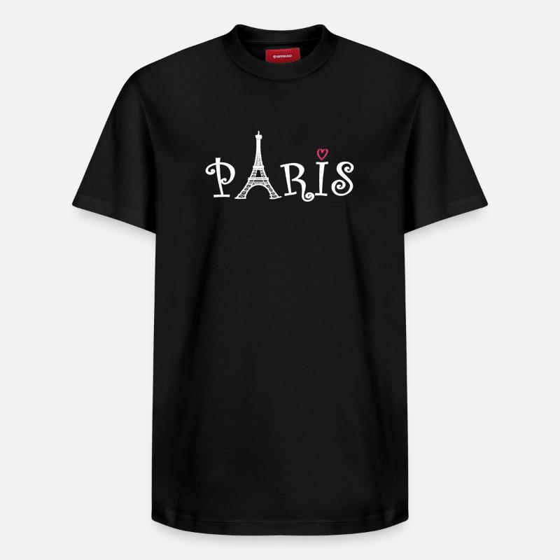 Paris - T-shirt unisexe décontracté en coton Supima – de SPREAD - noir