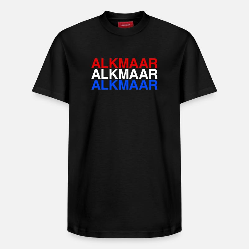 ALKMAAR Pays-Bas Drapeau des Pays-Bas - T-shirt unisexe décontracté en coton Supima – de SPREAD - noir