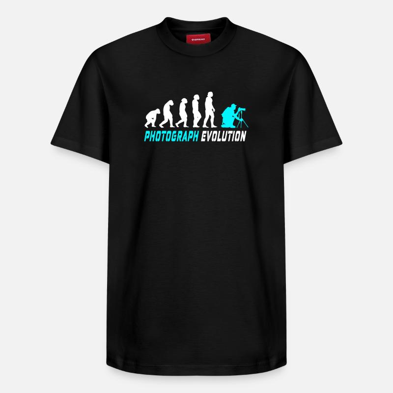 Photographe Evolution - T-shirt unisexe décontracté en coton Supima – de SPREAD - noir