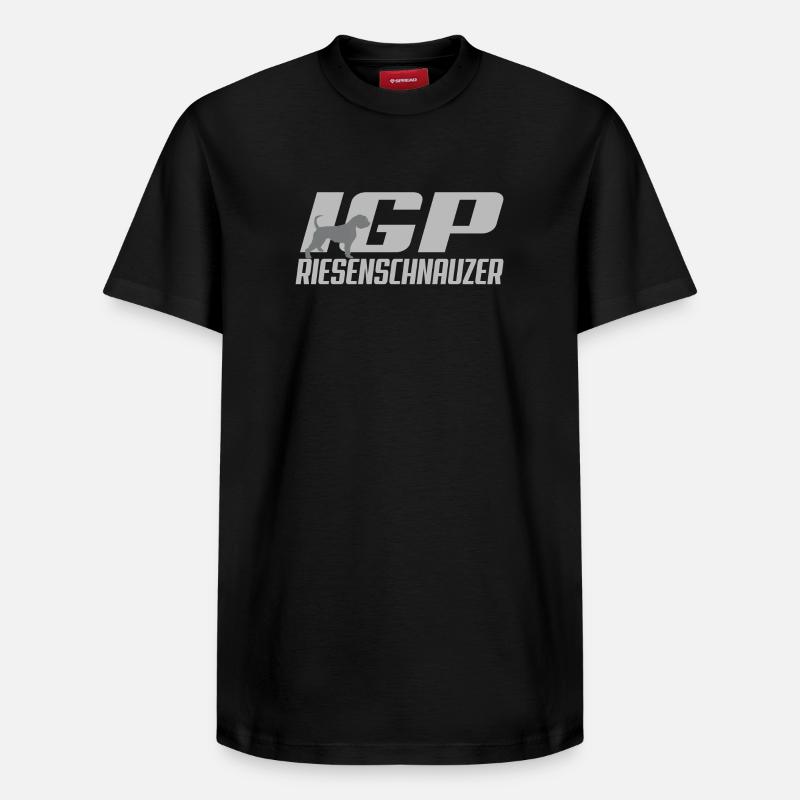 Schnauzer géant IGP - T-shirt unisexe décontracté en coton Supima – de SPREAD - noir