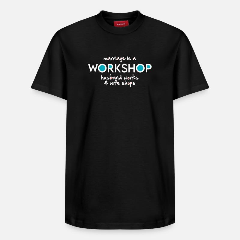 Atelier (sombre) - T-shirt unisexe décontracté en coton Supima – de SPREAD - noir