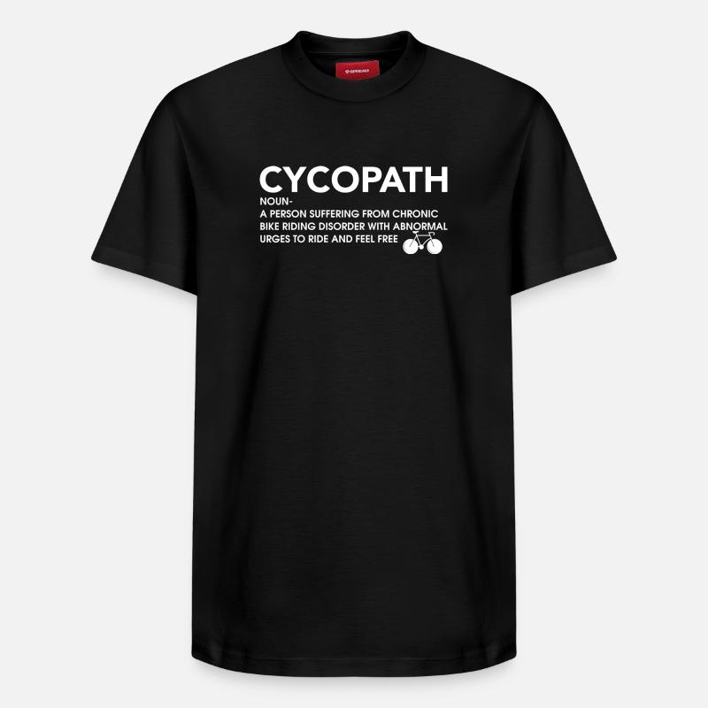 Cyclopath Bicycle Bules Tee - T-shirt unisexe décontracté en coton Supima – de SPREAD - noir
