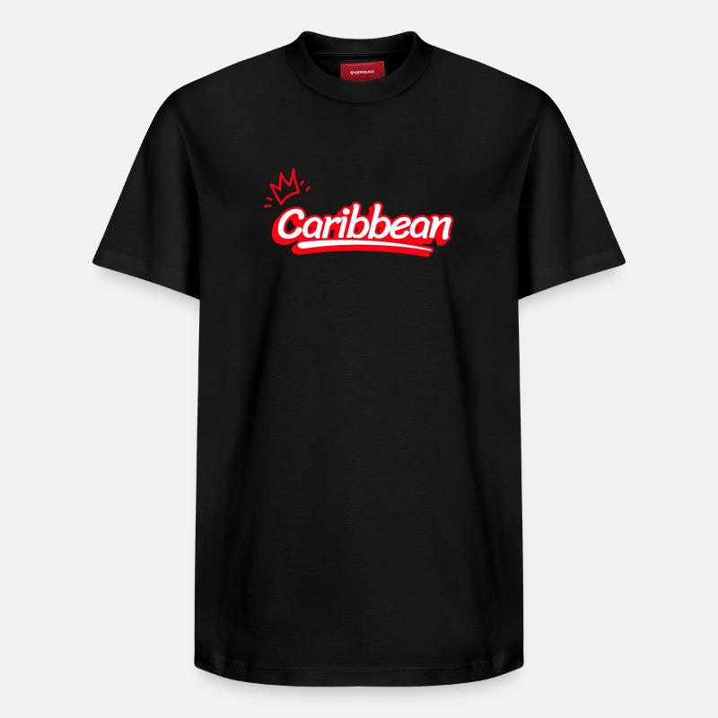 Caribbean en Rouge - T-shirt unisexe décontracté en coton Supima – de SPREAD - noir